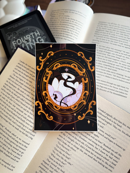 Gilded Dragon E-Reader Decal Sticker