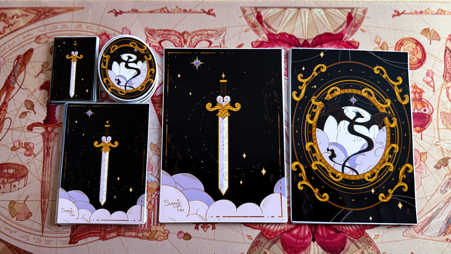 Gilded Dragon E-Reader Decal Sticker