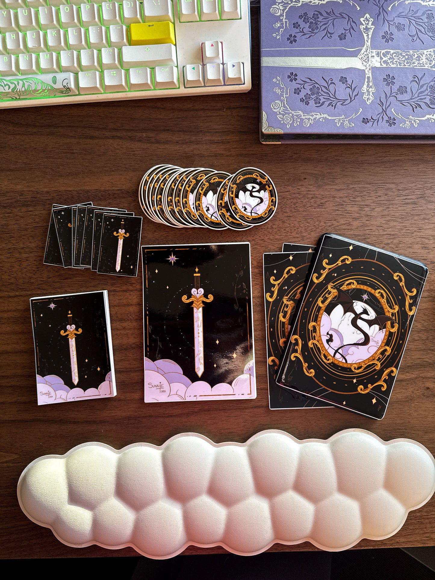 Gilded Dragon E-Reader Decal Sticker