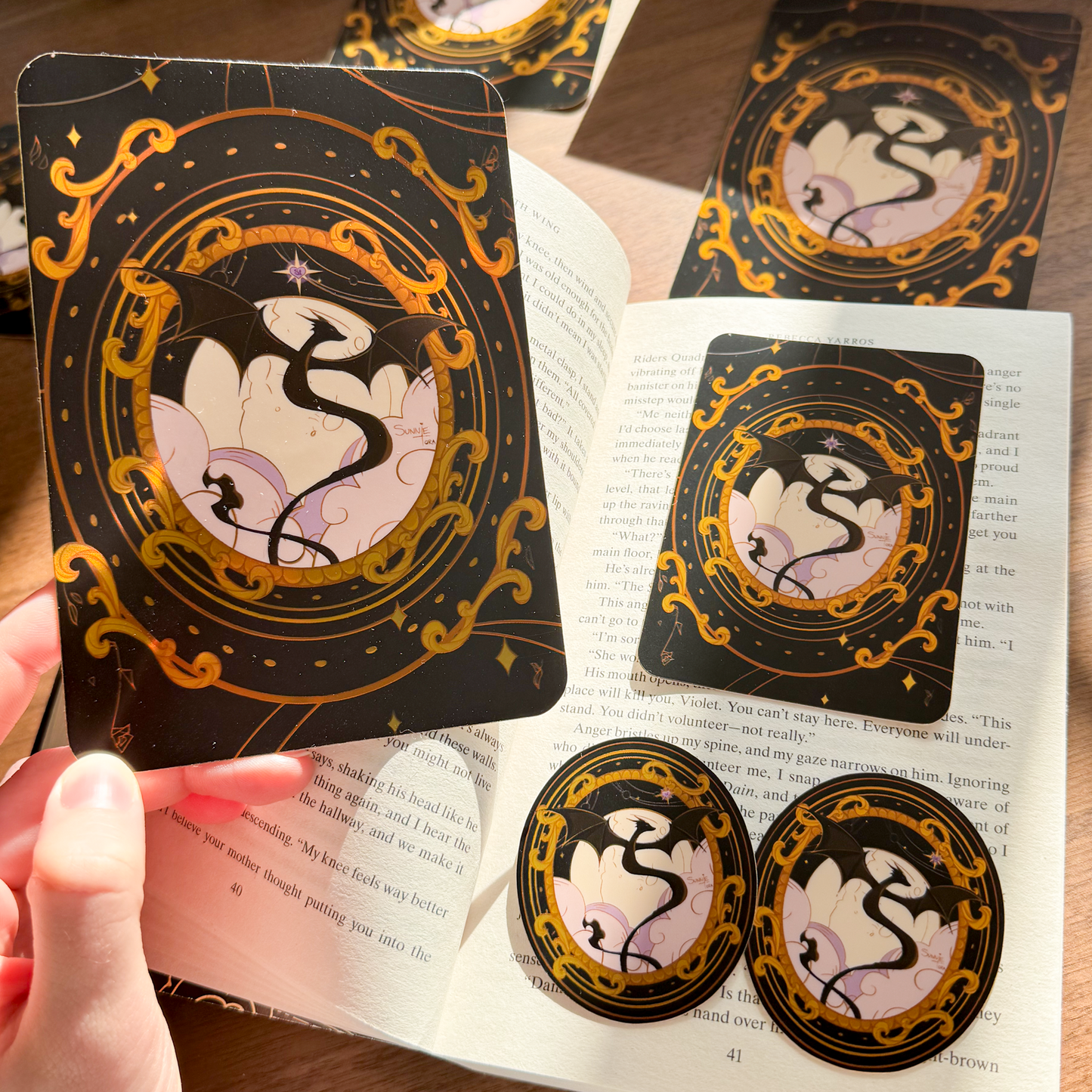 Gilded Dragon eReader Decal Sticker